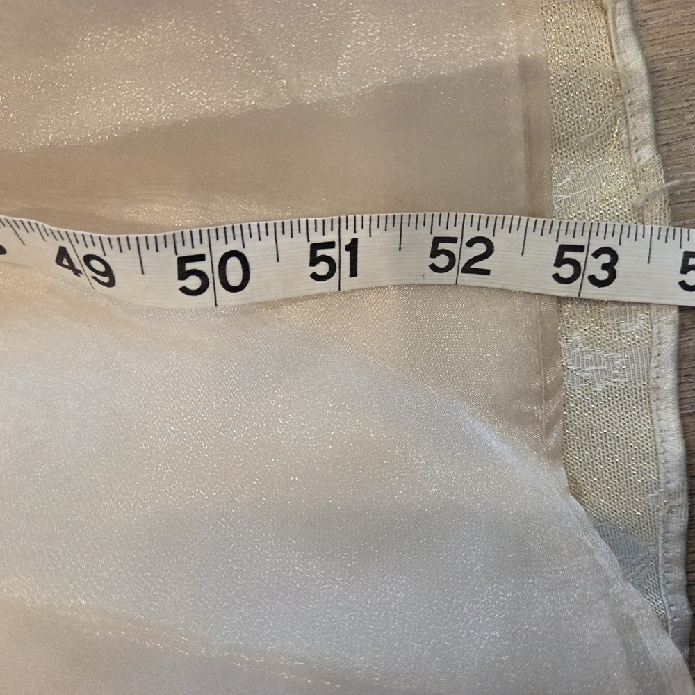 Vtg Ivory Brocade Masquerade  9/10 Wedding Formal Dress Strapless Corset Front - Picture 11 of 12